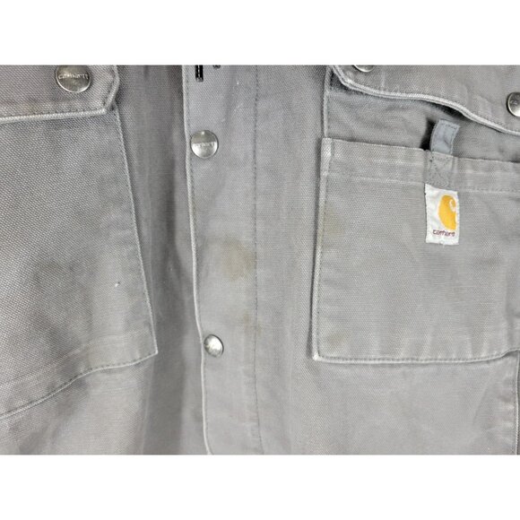 Carhartt Fleece Lined Relaxed Fit Coat Jacket Mens Size 3XL Gray Black 0J3826-M - Picture 3 of 11